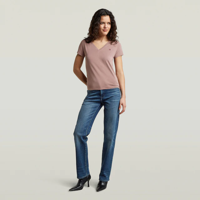 G-STAR V-Shirt »Overdyed Form v t wmn« in Baumwoll-Qualität
