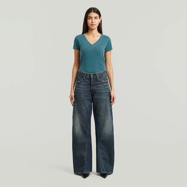 G-STAR V-Shirt »Overdyed Form v t wmn« in Baumwoll-Qualität