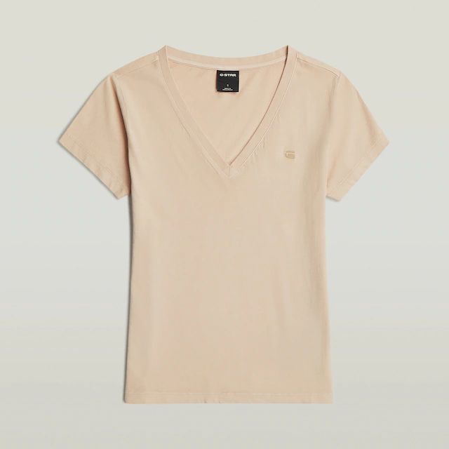 G-STAR V-Shirt »Overdyed Form v t wmn« in Baumwoll-Qualität