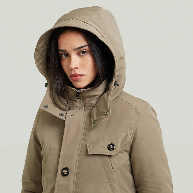 G-STAR Langjacke »Vodan long jkt wmn« mit Kapuze wärmend wattiert, mit verstellbarer Taille