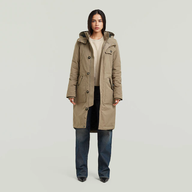 G-STAR Langjacke »Vodan long jkt wmn« mit Kapuze wärmend wattiert, mit verstellbarer Taille