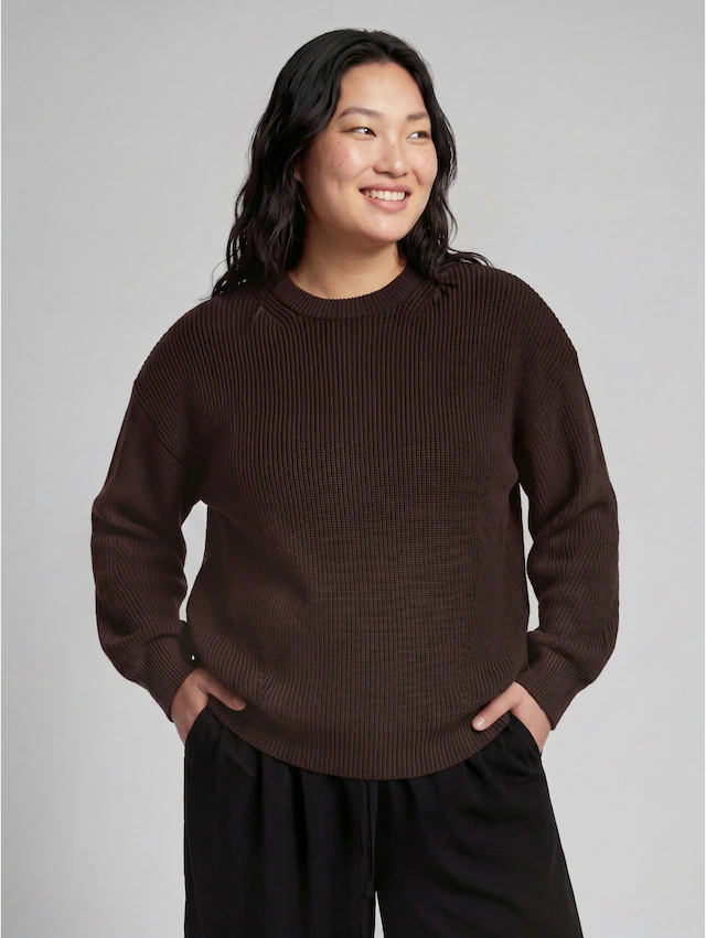 TOM TAILOR PLUS Strickpullover Langarmpullover mit Rundhals / Viskosemix