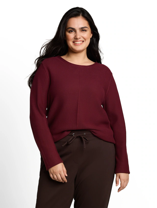 TOM TAILOR PLUS Strickpullover »TTP Pullover« mit feiner Struktur und aus reiner Baumwolle / Große Größen