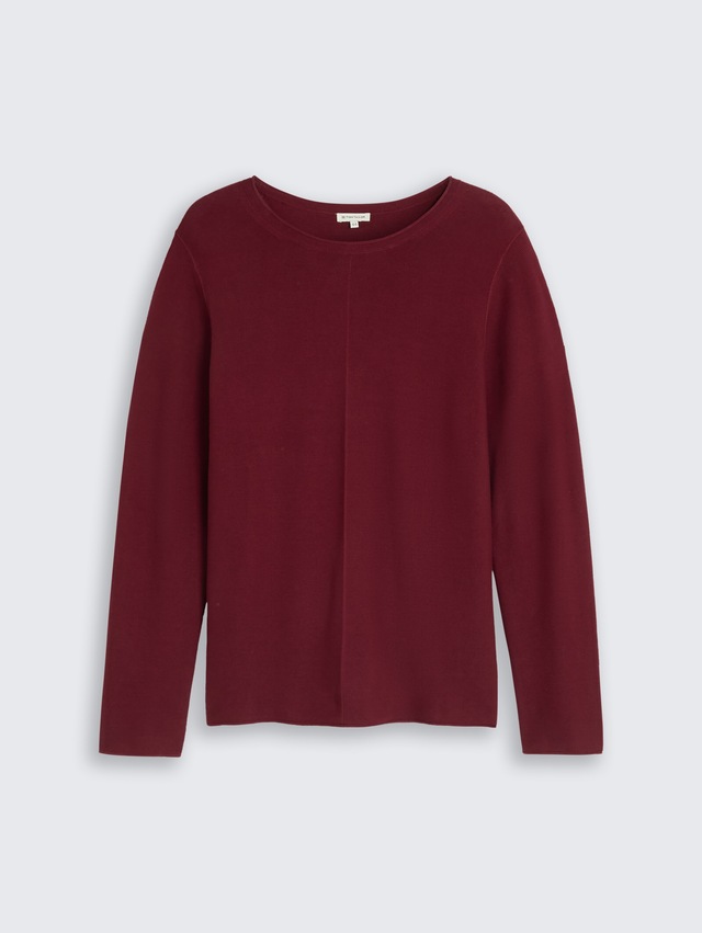 TOM TAILOR PLUS Strickpullover »TTP Pullover« mit feiner Struktur und aus reiner Baumwolle / Große Größen