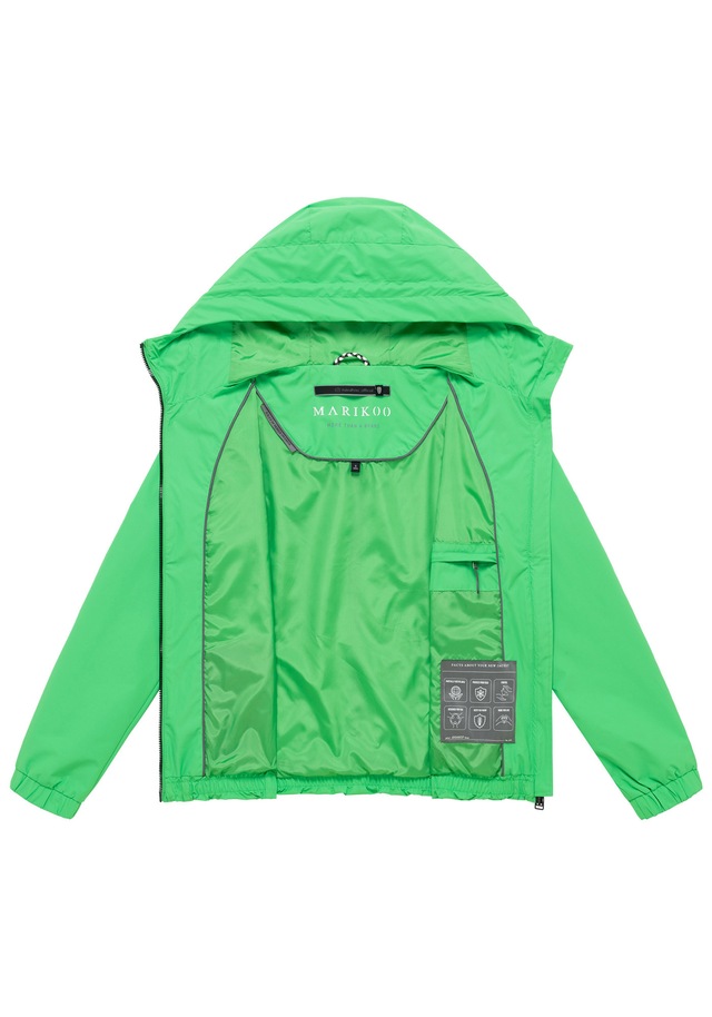 Marikoo Outdoorjacke »Yoshikoo« Sportliche Funktionsjacke mit Kapuze und hochschließendem Kragen