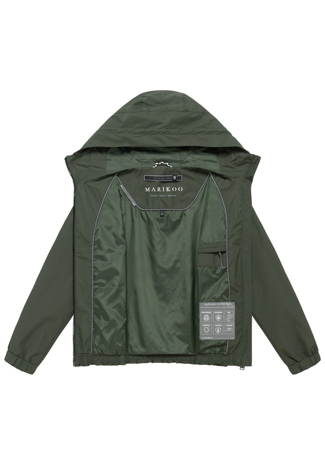 Marikoo Outdoorjacke »Yoshikoo« Sportliche Funktionsjacke mit Kapuze und hochschließendem Kragen