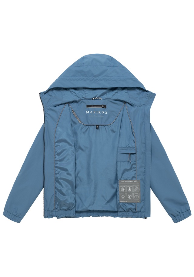 Marikoo Outdoorjacke »Yoshikoo« Sportliche Funktionsjacke mit Kapuze und hochschließendem Kragen