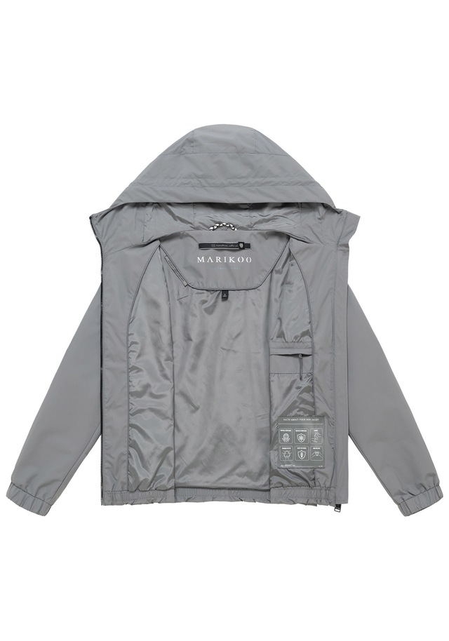 Marikoo Outdoorjacke »Yoshikoo« Sportliche Funktionsjacke mit Kapuze und hochschließendem Kragen