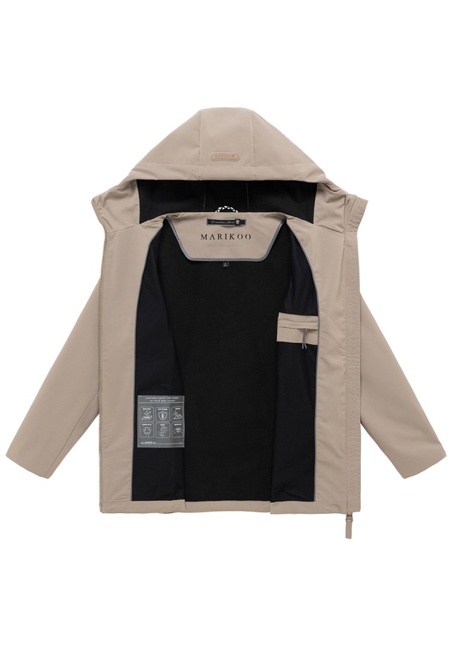 Marikoo Outdoorjacke »Minaa« Sportliche Outdoorjacke mit Kapuze und hochschließenden Kragen