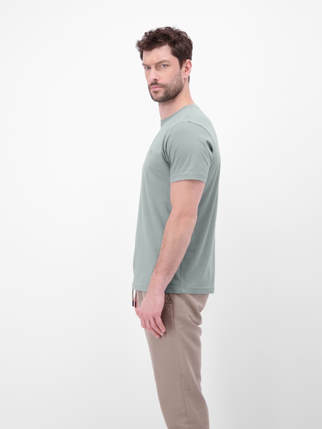 LERROS Rundhalsshirt »Rundhals T-Shirt aus Baumwolle« 100% Baumwolle, einfarbig, angenehmer Tragekomfort