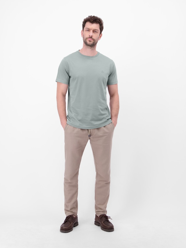 LERROS Rundhalsshirt »Rundhals T-Shirt aus Baumwolle« 100% Baumwolle, einfarbig, angenehmer Tragekomfort