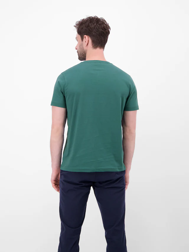 LERROS Rundhalsshirt »Rundhals T-Shirt aus Baumwolle« 100% Baumwolle, einfarbig, angenehmer Tragekomfort