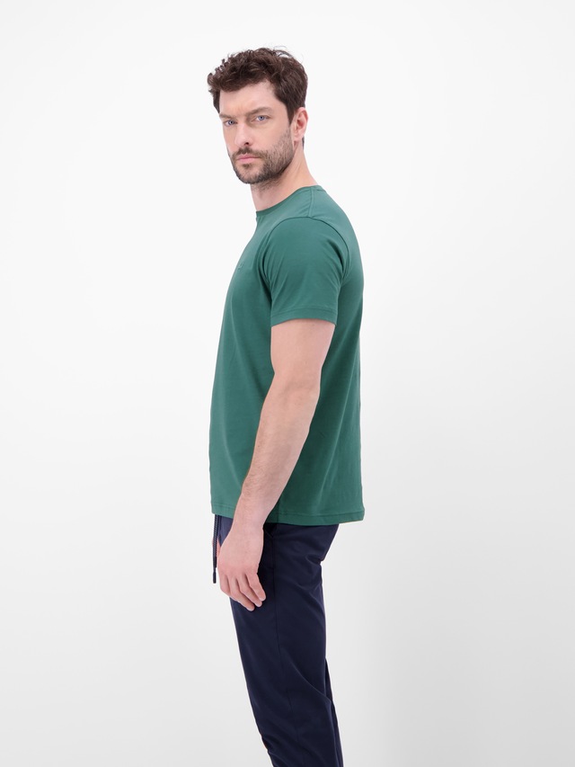 LERROS Rundhalsshirt »Rundhals T-Shirt aus Baumwolle« 100% Baumwolle, einfarbig, angenehmer Tragekomfort