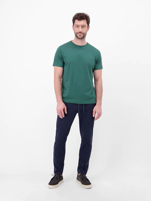 LERROS Rundhalsshirt »Rundhals T-Shirt aus Baumwolle« 100% Baumwolle, einfarbig, angenehmer Tragekomfort