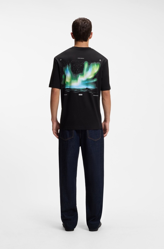 HUGO T-Shirt »Norostee« Unisex, Regular Fit, Grafikdruck