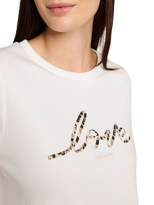 TOM TAILOR Kurzarmshirt Sommershirt mit Prints und Rundhals