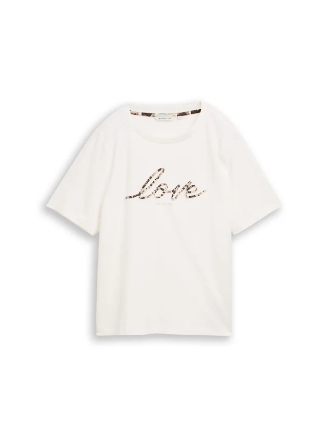 TOM TAILOR Kurzarmshirt Sommershirt mit Prints und Rundhals