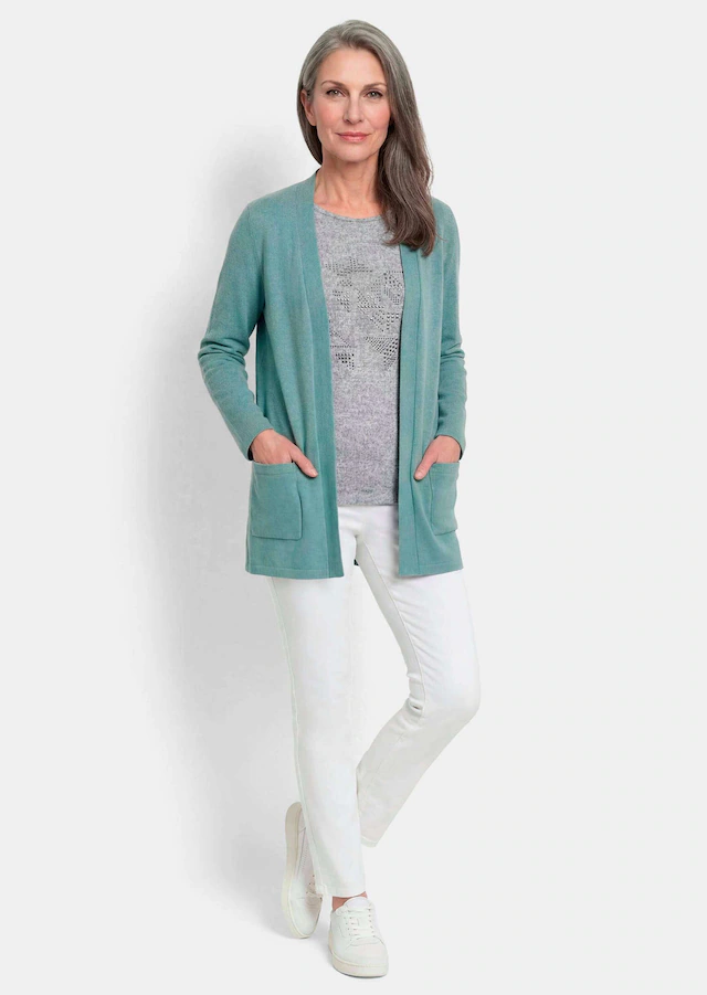 GOLDNER Strickjacke »Kurzgröße Elegante Strickjacke mit Kaschmir« mit Kaschmieranteil
