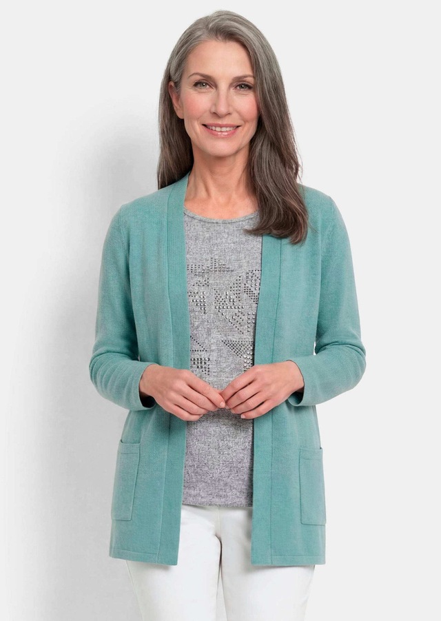 GOLDNER Strickjacke »Kurzgröße Elegante Strickjacke mit Kaschmir« mit Kaschmieranteil