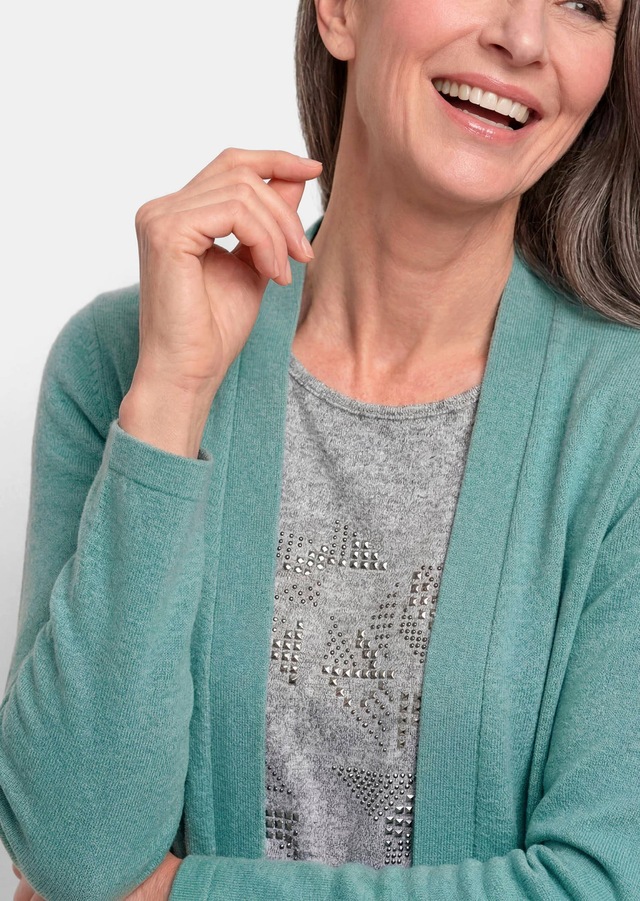 GOLDNER Strickjacke »Kurzgröße Elegante Strickjacke mit Kaschmir« mit Kaschmieranteil