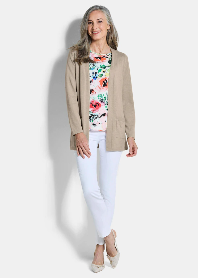 GOLDNER Strickjacke »Kurzgröße Elegante Strickjacke mit Kaschmir« mit Kaschmieranteil