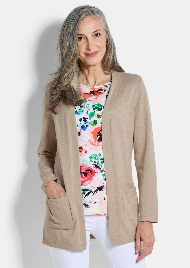 GOLDNER Strickjacke »Kurzgröße Elegante Strickjacke mit Kaschmir« mit Kaschmieranteil