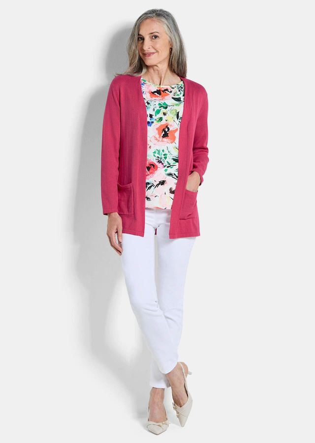 GOLDNER Strickjacke »Kurzgröße Elegante Strickjacke mit Kaschmir« mit Kaschmieranteil