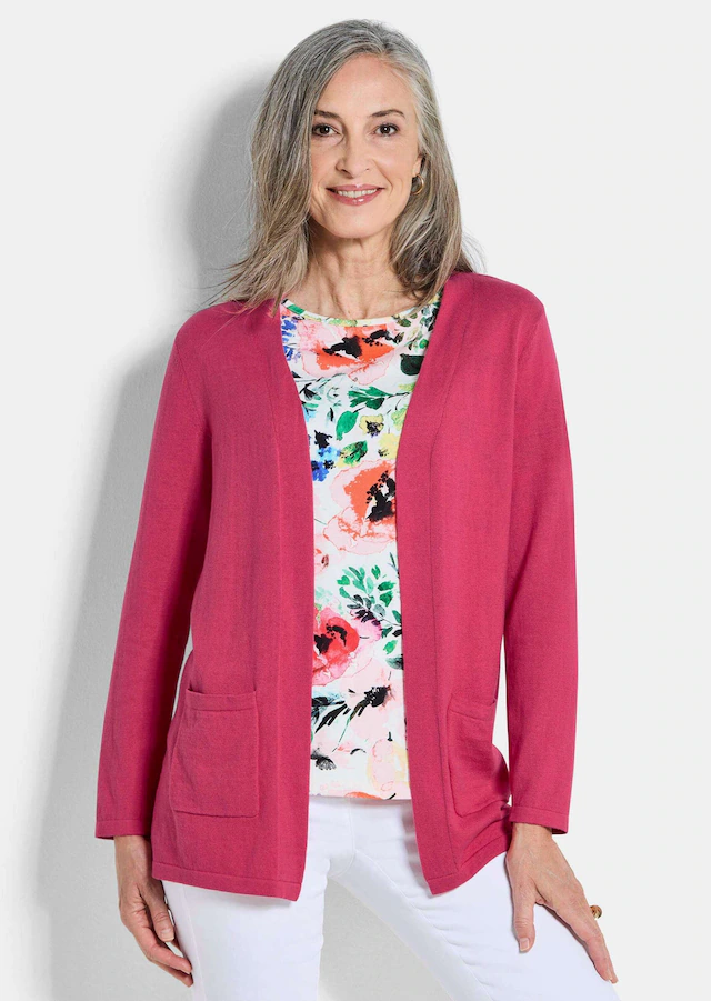 GOLDNER Strickjacke »Kurzgröße Elegante Strickjacke mit Kaschmir« mit Kaschmieranteil