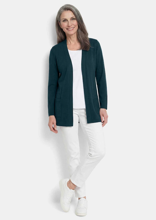 GOLDNER Strickjacke »Kurzgröße Elegante Strickjacke mit Kaschmir« mit Kaschmieranteil