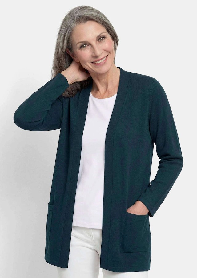 GOLDNER Strickjacke »Kurzgröße Elegante Strickjacke mit Kaschmir« mit Kaschmieranteil