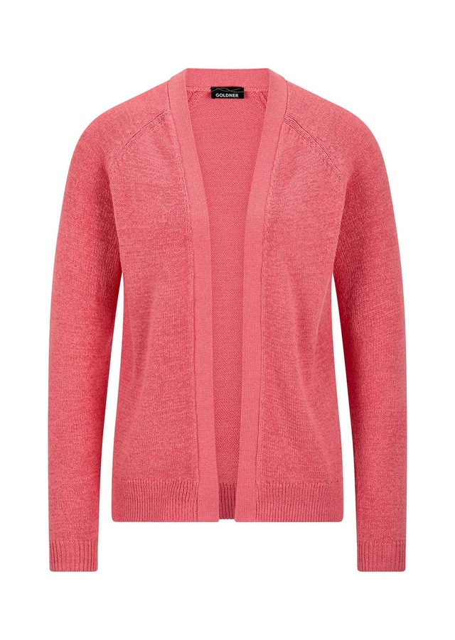GOLDNER Strickjacke »Strickjacke mit Strickbandblende« aus Bändchengarn gestrickt