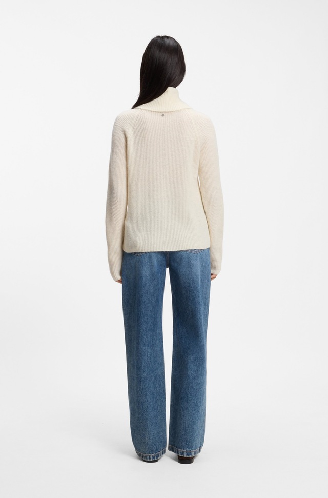 BOSS ORANGE Rollkragenpullover »Falodina Premium Damenmode« aus hochwertigem Materialmix mit Alpaka- und Wollanteil
