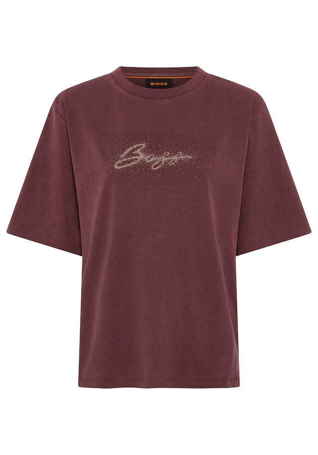 BOSS ORANGE T-Shirt »Eregular Premium Damenmode« aus reiner Baumwolle, Relaxed Fit