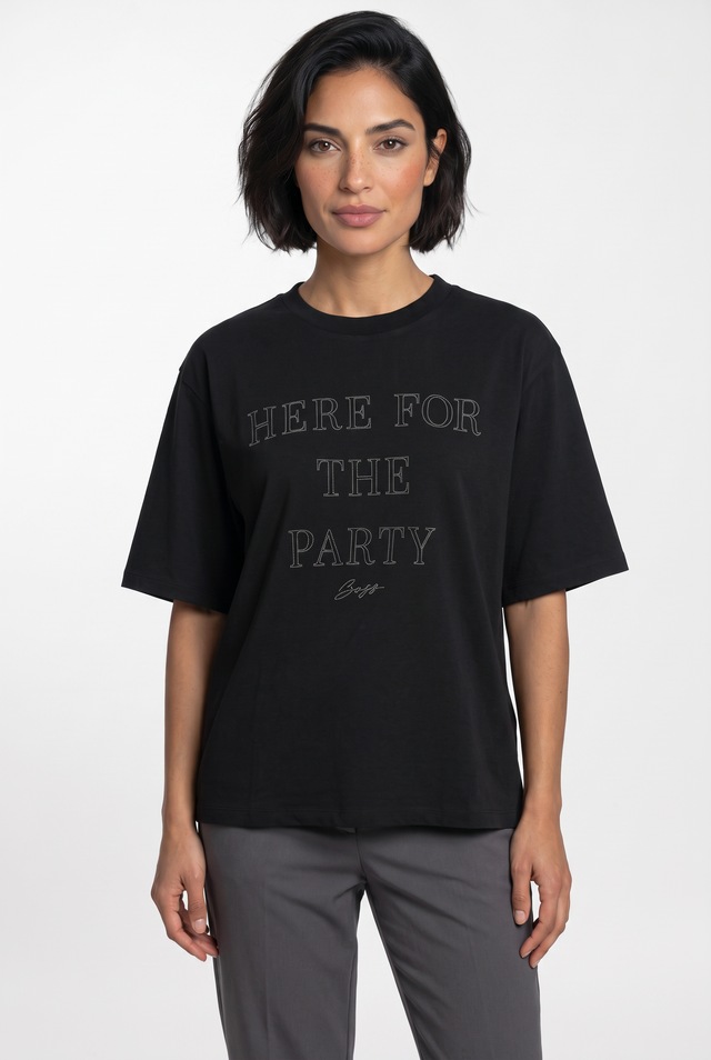 BOSS ORANGE T-Shirt »Eregular Premium Damenmode« aus reiner Baumwolle, Relaxed Fit