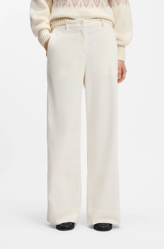 BOSS ORANGE Cordhose »Tacodi Premium Damenmode« aus Baumwoll-Modal-Mix mit Stretch