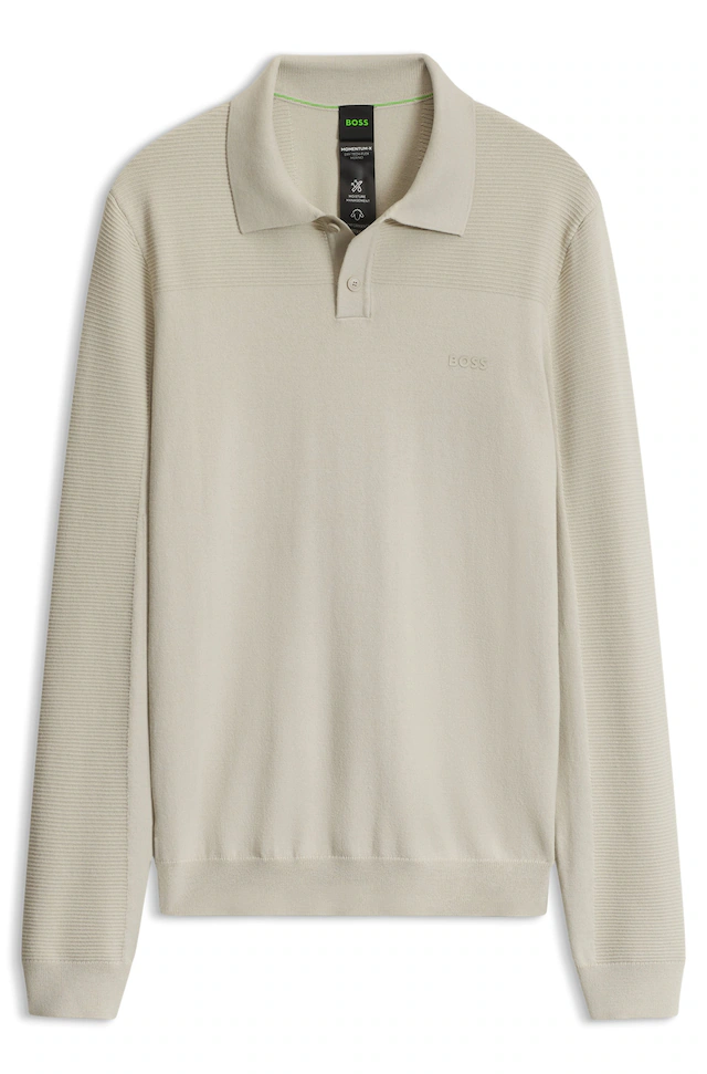 BOSS GREEN Strickpullover »KN_Momentum-X PL« mit Polokragen, Wollmix, Regular Fit
