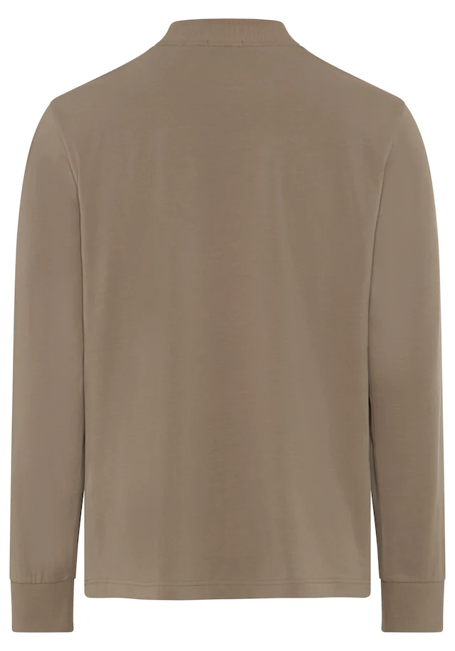 BOSS GREEN Langarmshirt Stretch Jersey Baumwolle, Relaxed Fit, Rundhalsausschnitt