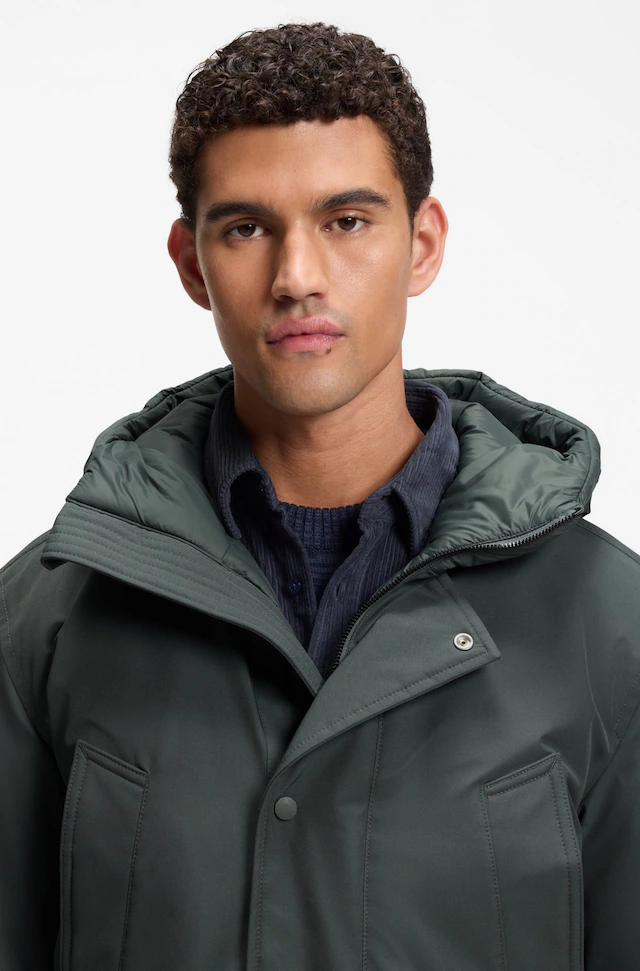 BOSS ORANGE Parka »Osiass1« mit Kapuze im Relaxed Fit, wasserabweisend