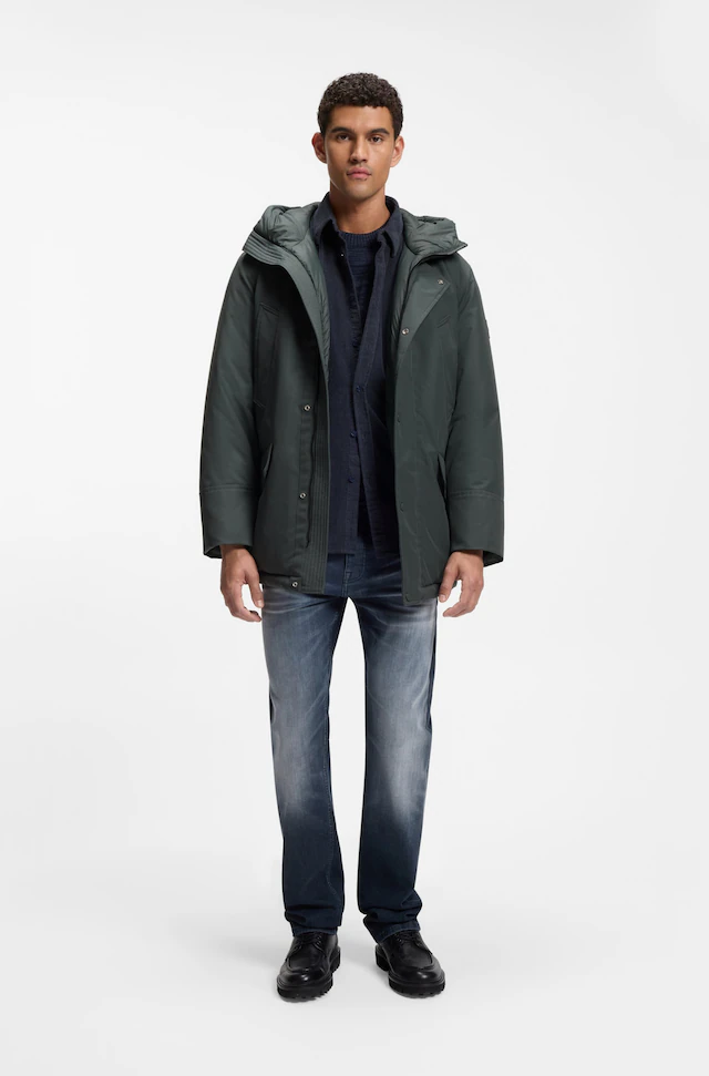 BOSS ORANGE Parka »Osiass1« mit Kapuze im Relaxed Fit, wasserabweisend