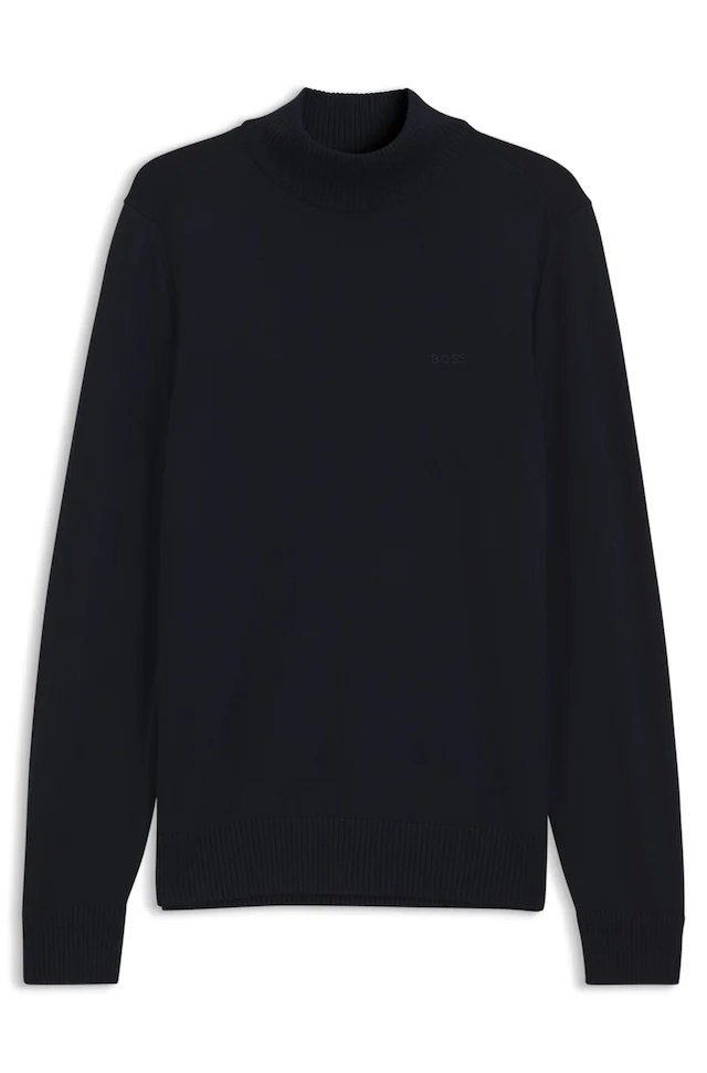 BOSS ORANGE Strickpullover »Avac M1« Regular Fit, Schurwollmischung, Stehkragen
