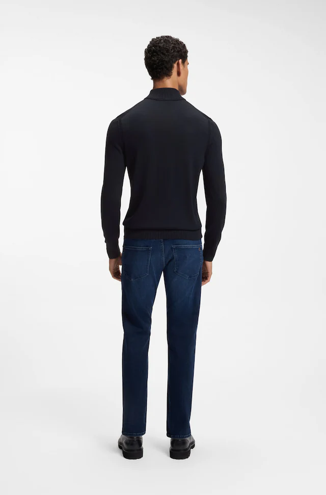 BOSS ORANGE Strickpullover »Avac M1« Regular Fit, Schurwollmischung, Stehkragen