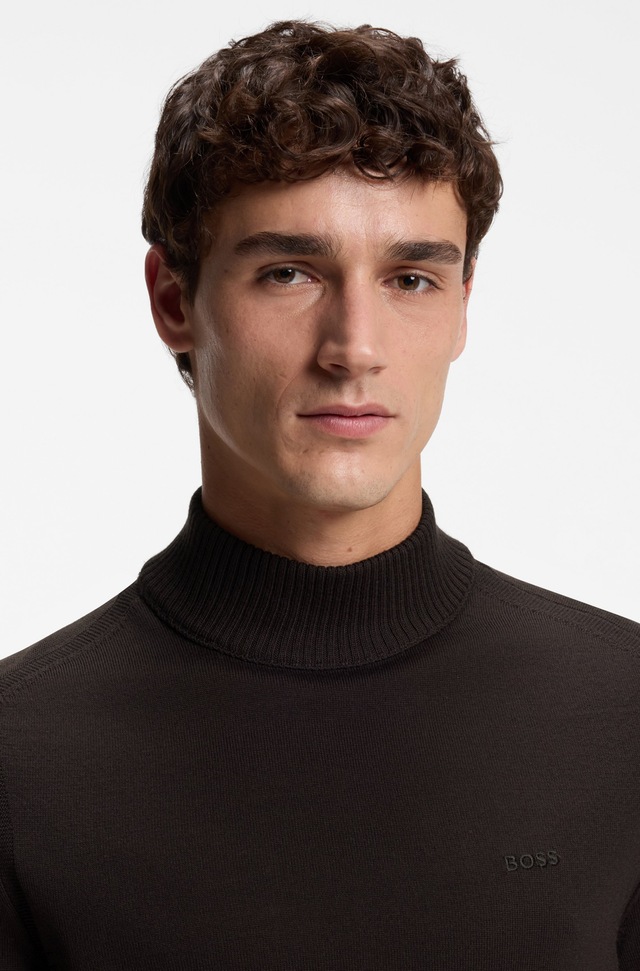 BOSS ORANGE Strickpullover »Avac M1« Regular Fit, Schurwollmischung, Stehkragen