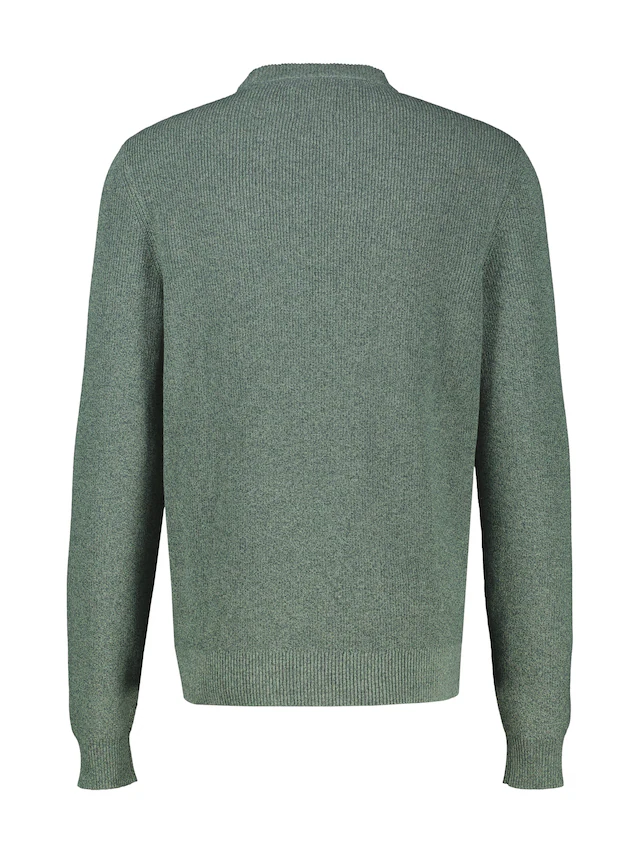 LERROS Strickpullover mit Logo-Stickerei / Reine Baumwolle