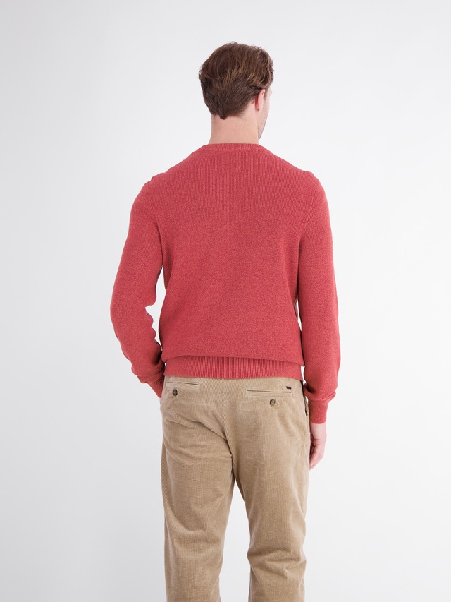 LERROS Strickpullover mit Logo-Stickerei / Reine Baumwolle