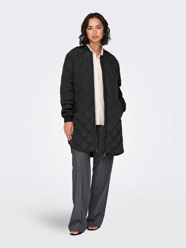 ONLY Steppmantel »ONLJESSICA QUILTED COAT ZIP CC OTW« Kunstfaser, Baseball Style