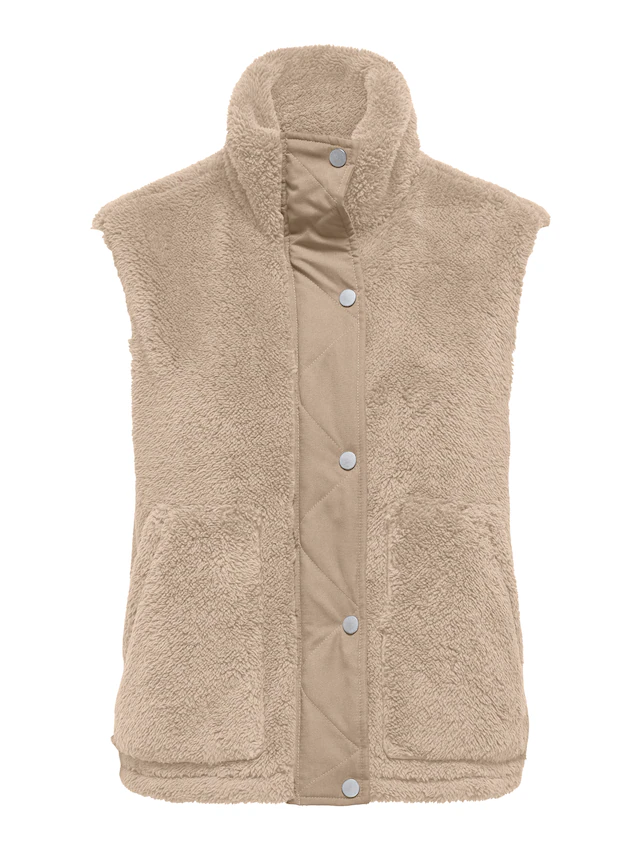 ONLY Plüschweste »ONLBARI LIFE TEDDY WAISTCOAT OTW« Kunstfaser