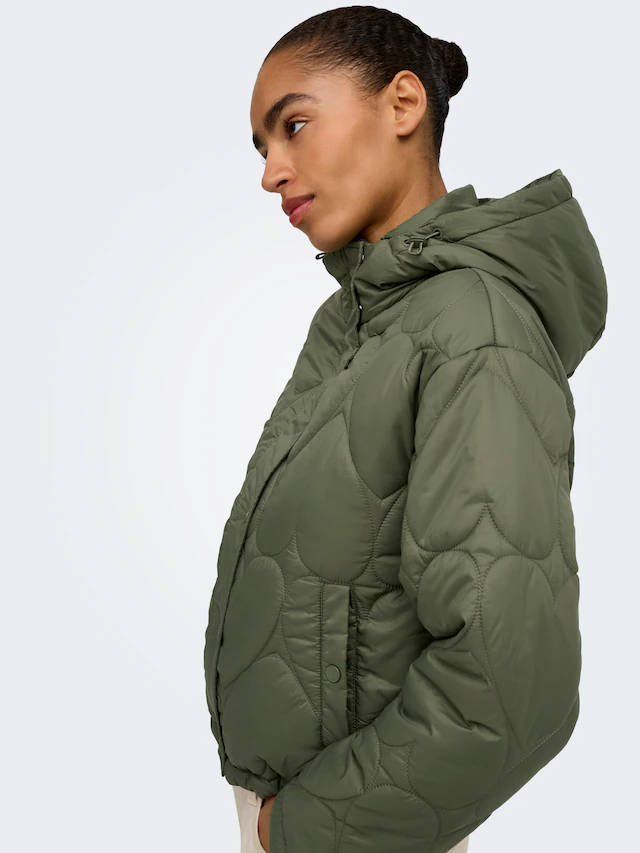 ONLY Steppjacke »ONLTAHIA LW HEART HOOD JACKET CC OTW« mit Kapuze Kunstfaser