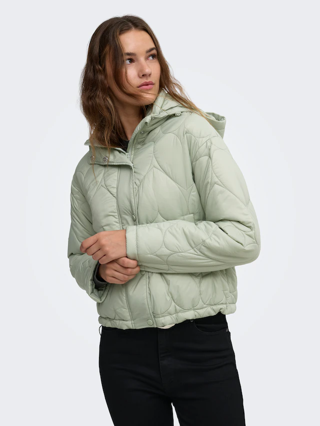 ONLY Steppjacke »ONLTAHIA LW HEART HOOD JACKET CC OTW« mit Kapuze Kunstfaser