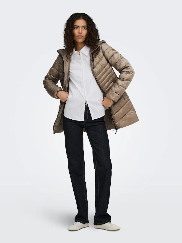 ONLY Steppjacke »ONLMIMI COAT CC OTW« mit Kapuze Kunstfaser