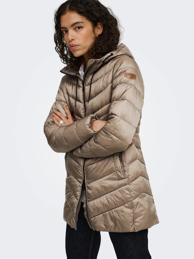 ONLY Steppjacke »ONLMIMI COAT CC OTW« mit Kapuze Kunstfaser